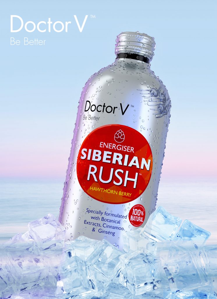 cgi product photograph of Dr V drink