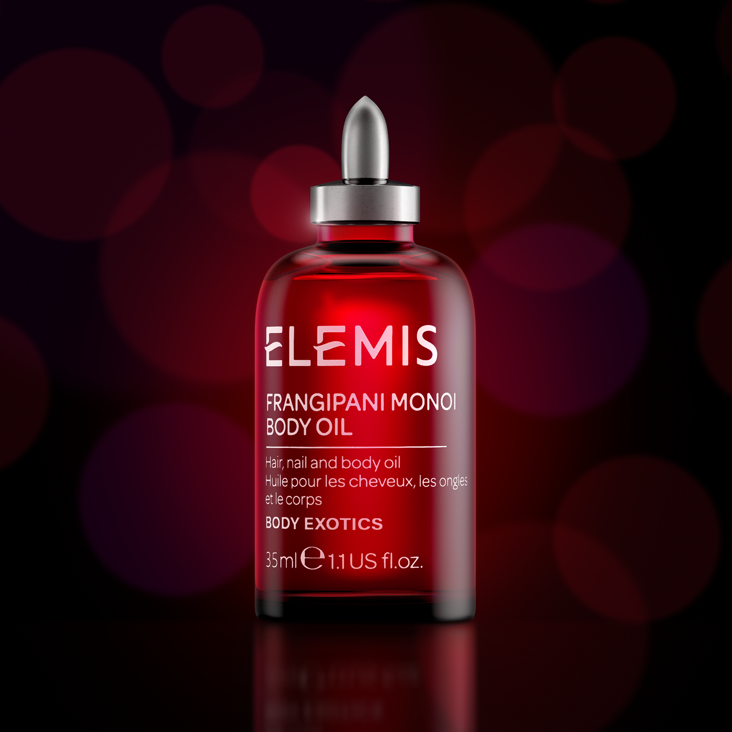 3D product shot of Elemis oil