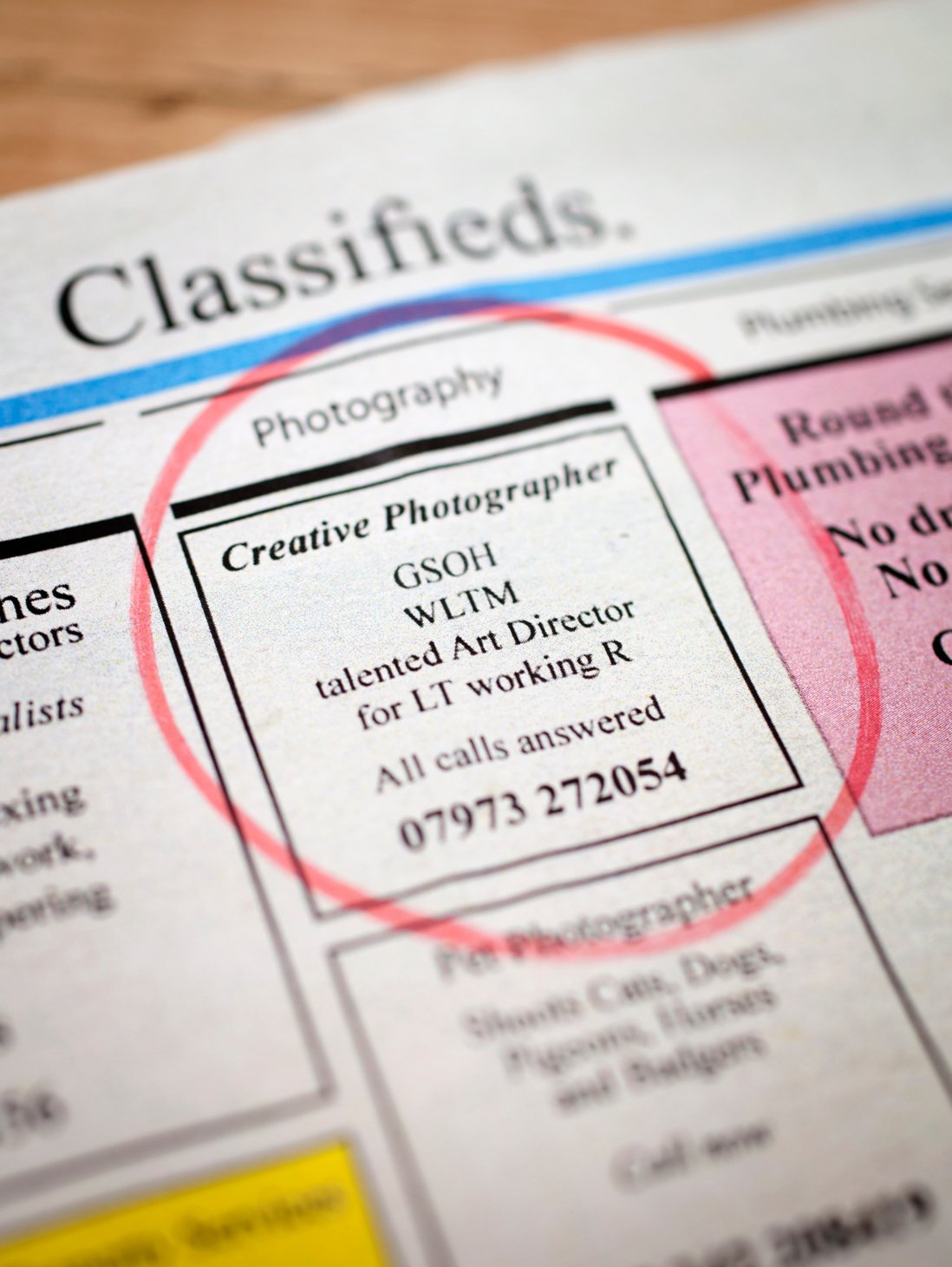 mock classified ad